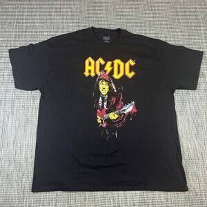 AC/DC Rock Band Angus Young Guitar Drip Men’s Sz 2XL New